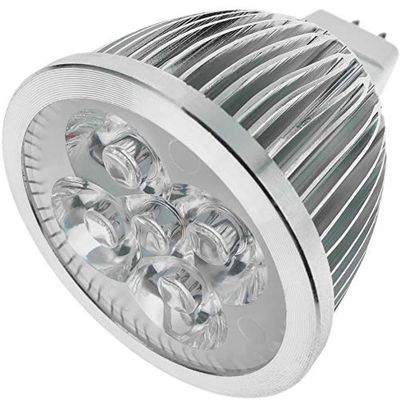 4W LED MR16 glödlampa 4 x 1 W 12 V DC 50 mm varmt ljus