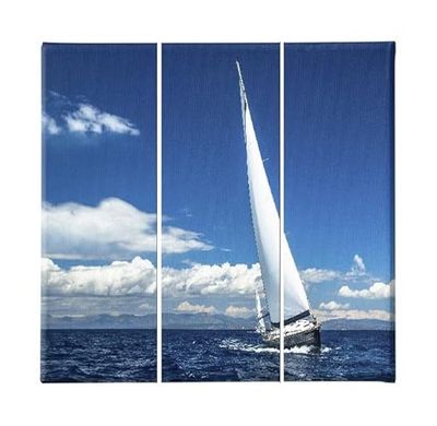 Homemania HM203PKNV-258 Cuadro Mar, Multicolor, 69 X 3 X 50 Cm, 3 Piezas