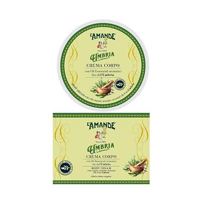 L'AMANDE - Doftande kroppskräm med hyaluronsyra, vitamin E, söt mandelolja och sheasmör, delikat och mjukgörande, fuktgivande torr hud fuktgivande kroppskräm, mjuk och sammet hud 200 ml
