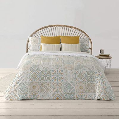 BELUM | Duvet Cover for 105 cm Bed (180 x 220 cm) | Fabric: 100% Organic Cotton, 175 Thread Count, Oeko-Tex Certified | Model: Tauranga