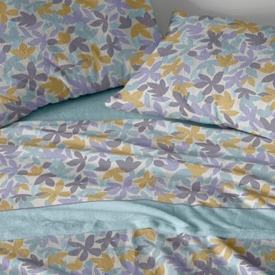 Burrito Blanco | Lenzuola Coralina | Letto da 90 cm. (+ misure disponibili) | Lenzuola invernali | Design 766 | Colore blu (90 x 190/200 cm)