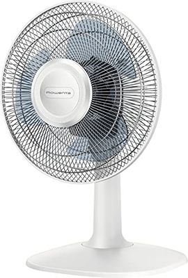Rowenta Essential + Table Fan, High Performance, Quiet, 2 Speeds, Compact, Adjustable Oscillation and Orientation VU2310F0