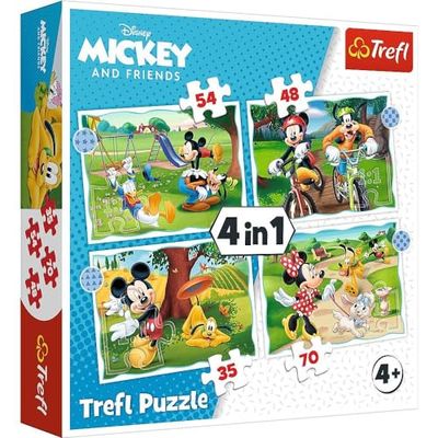 Trefl 4W1 Fajny Dzie; Mickiego/Disney Standard Characters (34604) [Puzzel]