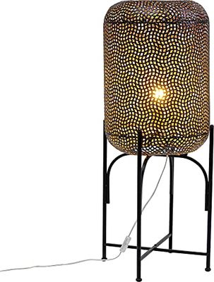 Kare Design Lampada Da Terra Oasis, Nero, 92Cm, Lunghezza Filo 150Cm, Stile Marocco, Luce Atmosferica, Lampadina Non Inclusa