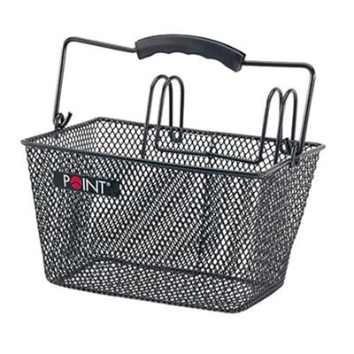 Point 05103000 Cesto infantil para roda dianteira (pega ergonómica, 23 x 16 x 13 cm), preto