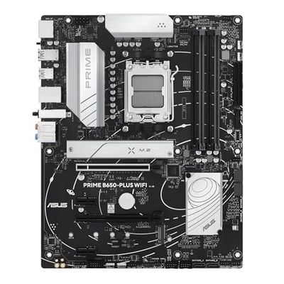 ASUS Prime B650-PLUS WiFi, AMD B650 ATX Motherboard, DDR5, PCIe 5.0 M.2, Realtek 2.5Gb Ethernet, WiFi 6E, DisplayPort, HDMI, SATA 6Gbps, USB 10Gbps Type-C, BIOS Flashback, Thunderbolt 4, Aura Sync
