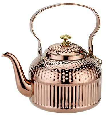 SANQIAHOME 1200 ml Roestvrijstalen Theepot met Infuser koper