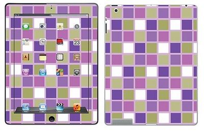 Royal Sticker for Tablet Purple Plaid iPad 3