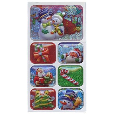 Susy Card 40002750 Sticker, zelfklevend, booggrootte 8 x 12, 5 cm, 1 vel gelast, motief: Xmas Snowman