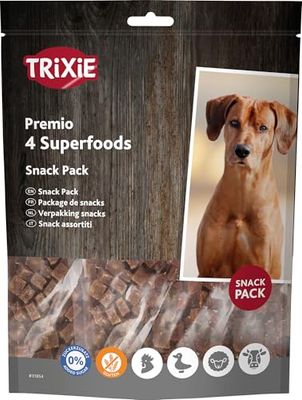 Trixie - Prelibatezze Crude superalimentari per Cani Discovery Pack 4x100g di Pollo, Anatra, Manzo e Agnello - TR-31854