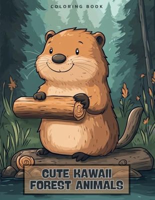 Cute Kawaii Forest Animals Coloring Book: Adorable Woodland Creatures to Color – Perfect for Kids, Teens, and Animal Lovers!
