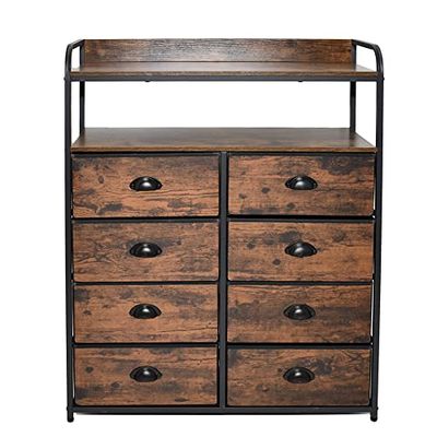 FWStyle Maya Industrial Storage Shelving Unit with Handles