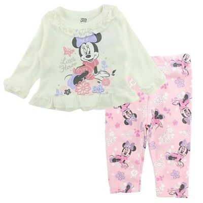 Disney Baby Minnie Fille Set, wit, 3 maanden voor baby's, Wit, 3 Maanden