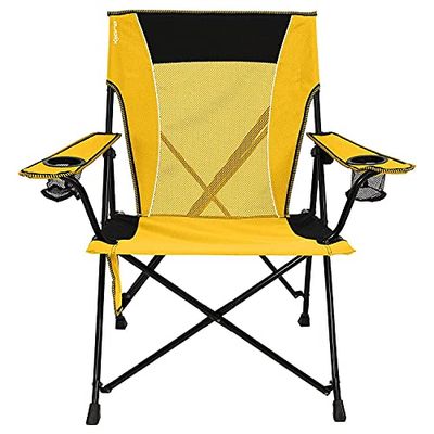 Kijaro Silla de Camping, poliéster Ripstop, Color Amarillo Izamal, función de Bloqueo Doble