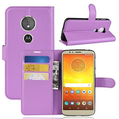 Funda para Motorola Moto E5 Faux Cuero Billetera con Stand Función Carcasa para Motorola Moto E5 (Verde)