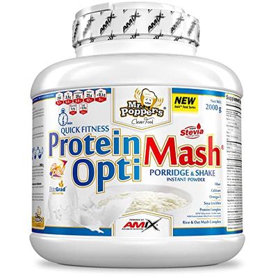 AMIX - Batido de Proteínas - OptiMash en Formato de 2 kilos - Favorece el Crecimiento Muscular y Ayuda a Mejorar el Metabolismo Energético - Sabor a Doble Chocolate