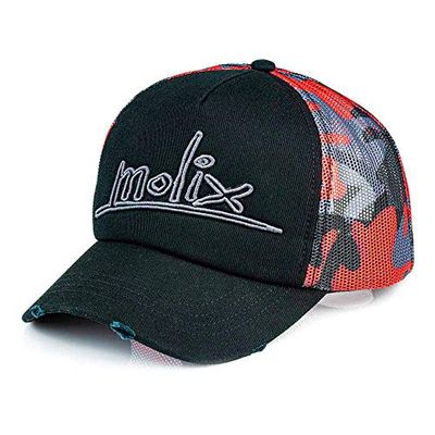 Molix Destroyed Hat, mössa Unisex Vuxen, Black/Red, 1