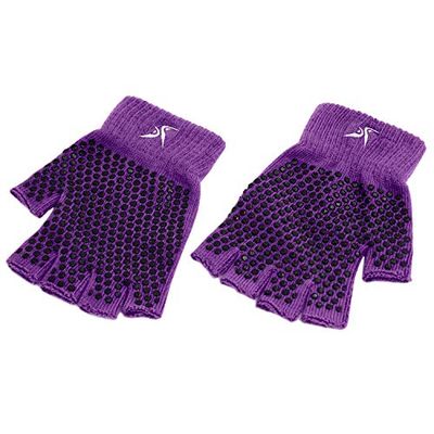 ProsourceFit Grippy Yoga Handschoenen, One Size Fit All Firm Fingerless Design in Purple Color