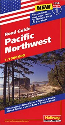 Hallwag Road Guide Pacific Northwest: Straßenkarte. Road Maps. Index. National Parks. City Maps. Yellowstone, Grand Teton, Glacier, Seattle, Mount Rainier, Crater Lake, Oregon Cost: 1
