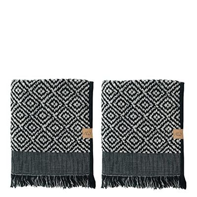 METTE DITMER - Morocco Guest Towel 35 x 60 cm - Black/White