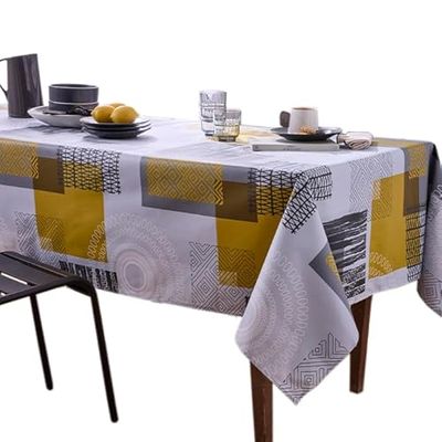 Nydel Magic Ethnic Acrylic Coating Tablecloth, Zinc, 160 x 200 cm