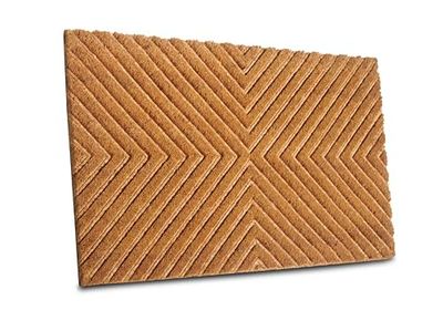 Hanse Home Felpudo de Coco para Interior – Natural, Alfombrilla de Coco patrón geométrico, Antideslizante, Felpudo para Pasillo, terraza, Entrada – 45 x 75 cm