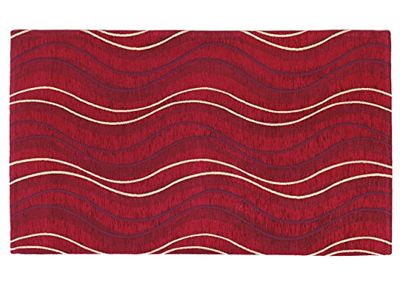 BIANCHERIAWEB Tappeto 115x175 cm Velour Antiscivolo Modello Altea By Suardi, Rosso