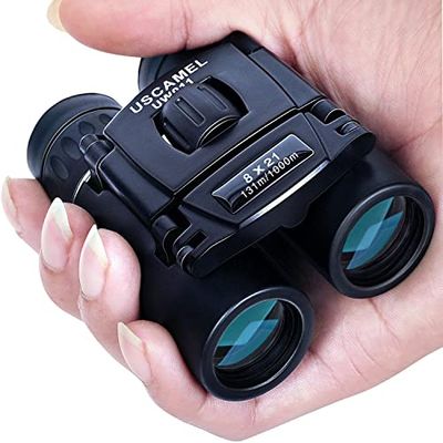 USCAMEL Binocolo Professionale Compatto, 8x21 Mini Binocolo, Alta Potenza Alta Definizione per Bird Watching, Escursionismo, Campeggio Caccia, Viaggio, Sportivi, Concerti
