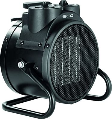ECG HH 2010 ventilatorkachel, elektrische keramische ventilatorverwarming, drie vermogensniveaus, zwart