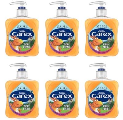 Carex ZOG Fiery Fresh Antibacterial Hand Wash, Clean & Protects Hands, Bulk Buy, Pack of 6 x 250ml