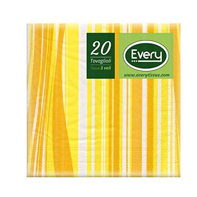 Every e243-d025 Tissue Serviette, Papier, Orange, 24 x 24 x 0.54 cm, 20 unités