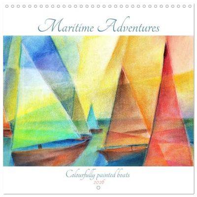 Maritime Adventures - Colourfully painted boats (Wall Calendar 2026 12" x 24" / 30 x 60 cm (open)) CALVENDO 12 Month Wall Calendar