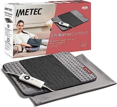 Imetec Intellisense Comfort Multifunctioneel verwarmingskussen, warmtekussen, voor rug en buik, tas voor handen, snelle opwarming, anti-allergische stof, 5 temperaturen, Electro Block, wasbaar