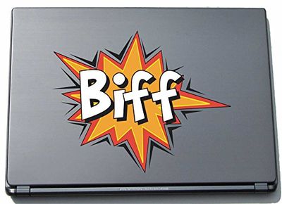 Laptopsticker Laptopskin Comic 011 - Grappig motief Biff - 150 x 188 mm sticker