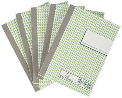 Exacompta - Ref. 3240SE - Set of 5 squared manifolds 5x5 - under film - 50 numbered carbonless sheets in 2 copies (1 original + 1 copy) - format 148 x 105 mm - FSC certified