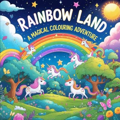 Rainbow Land: A Magical Colouring Adventure: Whimsical Colouring Pages for Relaxation and Creativity