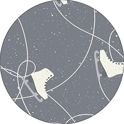 Bonateks, Round Digital Printed Mouse Pad, Non-Slip Base, for Office and Home, Diameter:22cm