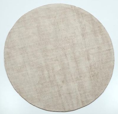 J-Line Tappeto rotondo fatto a mano viscosa beige