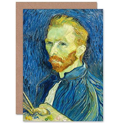 Artery8 Vincent Van Gogh Self Portrait 2 Fine Art Greeting Card Plus Envelope Blank Inside