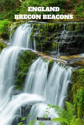 Summer Cascade: Brecon Beacons' Liquid Jewel, Notebook, Journal: Waterfall in Brecon Beacon National Park in England