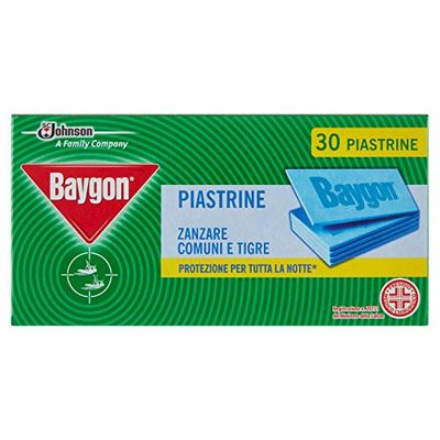 Baygon Plaquettes anti-moustiques TRM – 30 pièces – [Lot de 6]