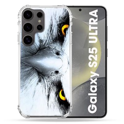 Cokitec Cover rinforzata per Samsung Galaxy S25 Ultra Animal Aquila Reale, colore: Bianco