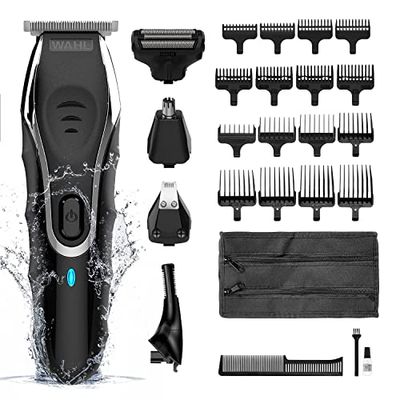 Wahl Aqua Blade Multigroomer 10 in 1, regalo per la festa del papà, accessorio per sopracciglia, regolabarba, regolabarba da uomo, per barba da uomo, rasatura del corpo, cura del viso, completamente