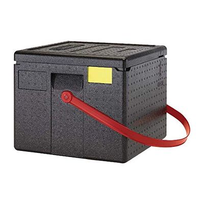 Cambro GoBox boîte pizza avec 4 compartimentsà ouverture par le haut et sangle rouge