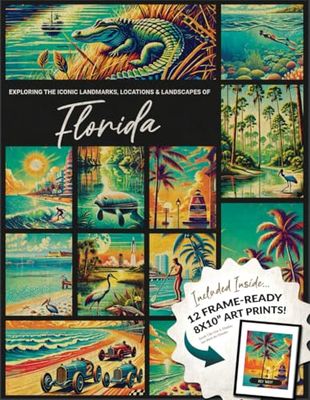 Exploring the Iconic Landmarks, Locations & Landscapes of Florida, USA: A National Park and Beach Visual Travel Guide Including Midcentury Modern ... Art Poster Prints Inside Great For Gifts