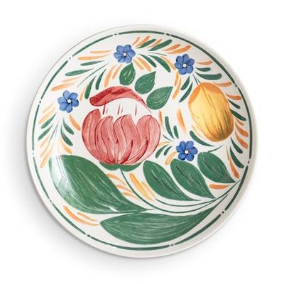 Wade WA967033CAP Capri Dinner Plate with Vibrant Mediterranean Inspired Design, Crafted from Earthenware, Made in Stoke-on-Trent, 28cm, Multi-Coloured