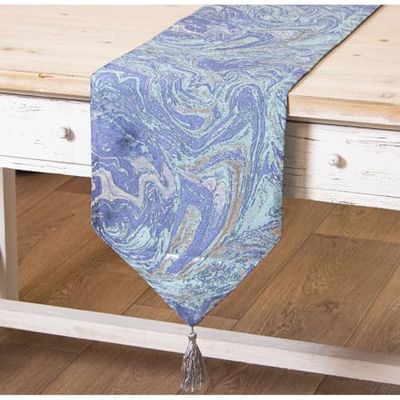 Alexandra House Living Chemin de Table Bleu 30 x 180 cm - EAN : 8427701505283