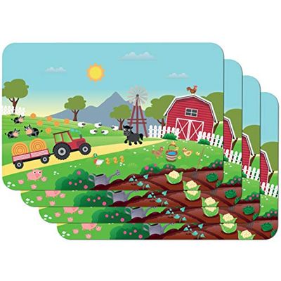 Venilia Children's Printed Placemat, Country, 63 x 30 cm