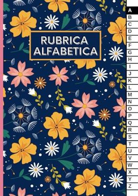 Rubrica Alfabetica: Quaderno A5 con 4 pagine per ogni lettera 104 pagine