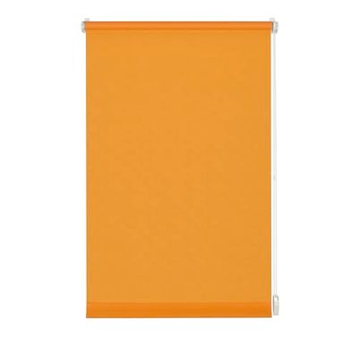 GARDINIA Estore de rolo para segurar ou colar, persiana de rolo de luz diurna, opaco, todas as peças de montagem incluídas, Estore de rolo EASYFIX Uni, laranja, 60 x 150 cm (LxA)